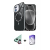 MARSİLYAN™- iPhone 11 Kılıf Kıvılcım Form Prime - Siyah Bilvis 5in1 3D Magic Cam Ekran Koruyucu + Raze Metal Kamera Lens - KI
