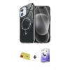 MARSİLYAN™- iPhone 11 Kılıf Kıvılcım Form Prime - Siyah Bilvis 5in1 5D Magic Hayalet Cam Ekran Koruyucu + Rainbow Kamera Lens Koruma Cam - KI