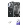 MARSİLYAN™- iPhone 11 Kılıf Kıvılcım Form Prime - Siyah Bilvis 5in1 5D Magic Hayalet Cam Ekran Koruyucu + Renkli Kamera Lens Koruma Cam - SI