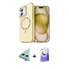 MARSİLYAN™- iPhone 11 Kılıf Kıvılcım Form Prime - Siyah Bilvis 5in1 5D Magic Hayalet Cam Ekran Koruyucu + Mavi Raze Metal Kamera Lens