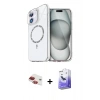 MARSİLYAN™- iPhone 11 Kılıf Kıvılcım Form Prime - Siyah Bilvis 5in1 5D Magic Hayalet Cam Ekran Koruyucu + Pers Alüminyum Kamera Lens - KI