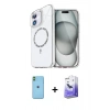 MARSİLYAN™- iPhone 11 Kılıf Kıvılcım Form Prime - Siyah Bilvis 5in1 5D Magic Hayalet Cam Ekran Koruyucu + Neon Fosforlu Kamera Lens - YL