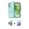 MARSİLYAN™- iPhone 11 Kılıf Kıvılcım Form Prime - Siyah Bilvis 5in1 5D Magic Hayalet Cam Ekran Koruyucu + Raze Metal Kamera Lens - KI