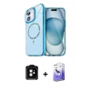 MARSİLYAN™- iPhone 11 Kılıf Kıvılcım Form Prime - Siyah Bilvis 5in1 5D Magic Hayalet Cam Ekran Koruyucu + PVD Metal Kamera Lens - TU