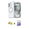 MARSİLYAN™- iPhone 11 Kılıf Kıvılcım Form Prime - Siyah Bilvis 5in1 5D Magic Hayalet Cam Ekran Koruyucu + Rainbow Kamera Lens Koruma Cam - KI