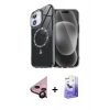 MARSİLYAN™- iPhone 11 Kılıf Kıvılcım Form Prime - Siyah Bilvis 5in1 5D Magic Hayalet Cam Ekran Koruyucu + Raze Metal Kamera Lens - SH