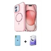 MARSİLYAN™- iPhone 11 Kılıf Kıvılcım Form Prime - Siyah Bilvis 5in1 5D Magic Hayalet Cam Ekran Koruyucu + Neon Fosforlu Kamera Lens - YL
