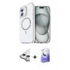 MARSİLYAN™- iPhone 11 Kılıf Kıvılcım Form Prime - Siyah Bilvis 5in1 5D Magic Hayalet Cam Ekran Koruyucu + Raze Metal Kamera Lens - GS