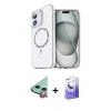 MARSİLYAN™- iPhone 11 Kılıf Kıvılcım Form Prime - Siyah Bilvis 5in1 5D Magic Hayalet Cam Ekran Koruyucu + Raze Metal Kamera Lens - KI