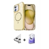 MARSİLYAN™- iPhone 11 Kılıf Kıvılcım Form Prime - Siyah Bilvis 5in1 5D Magic Hayalet Cam Ekran Koruyucu + Raze Metal Kamera Lens - GS
