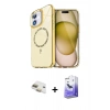 MARSİLYAN™- iPhone 11 Kılıf Kıvılcım Form Prime - Siyah Bilvis 5in1 5D Magic Hayalet Cam Ekran Koruyucu + Pers Alüminyum Kamera Lens - GD