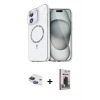 MARSİLYAN™- iPhone 11 Kılıf Kıvılcım Form Prime - Siyah Bilvis Hayalet Cam Ekran Koruyucu + Pers Alüminyum Kamera Lens - LT