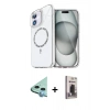 MARSİLYAN™- iPhone 11 Kılıf Kıvılcım Form Prime - Siyah Bilvis Hayalet Cam Ekran Koruyucu + Raze Metal Kamera Lens - MI