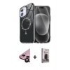 MARSİLYAN™- iPhone 11 Kılıf Kıvılcım Form Prime - Siyah Bilvis Hayalet Cam Ekran Koruyucu + Raze Metal Kamera Lens - SH