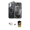 MARSİLYAN™- iPhone 11 Kılıf Kıvılcım Form Prime - Siyah Buffer Cam Ekran Koruyucu + Gold Pers Alüminyum Kamera Lens