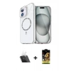 MARSİLYAN™- iPhone 11 Kılıf Kıvılcım Form Prime - Siyah Buffer Cam Ekran Koruyucu + Kamera Lens Koruma Cam - SF