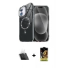 MARSİLYAN™- iPhone 11 Kılıf Kıvılcım Form Prime - Siyah Buffer Cam Ekran Koruyucu + Kamera Lens Koruma Cam - SF