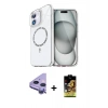 MARSİLYAN™- iPhone 11 Kılıf Kıvılcım Form Prime - Siyah Buffer Cam Ekran Koruyucu + Raze Metal Kamera Lens - MR