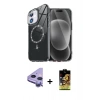 MARSİLYAN™- iPhone 11 Kılıf Kıvılcım Form Prime - Siyah Buffer Cam Ekran Koruyucu + Raze Metal Kamera Lens - MR