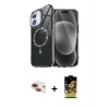 MARSİLYAN™- iPhone 11 Kılıf Kıvılcım Form Prime - Siyah Buffer Cam Ekran Koruyucu + Pers Alüminyum Kamera Lens - KI
