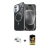 MARSİLYAN™- iPhone 11 Kılıf Kıvılcım Form Prime - Siyah Buffer Cam Ekran Koruyucu + Pers Alüminyum Kamera Lens - YL