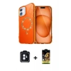 MARSİLYAN™- iPhone 11 Kılıf Kıvılcım Form Prime - Siyah Buffer Cam Ekran Koruyucu + PVD Metal Kamera Lens - MI