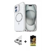 MARSİLYAN™- iPhone 11 Kılıf Kıvılcım Form Prime - Siyah Buffer Cam Ekran Koruyucu + Raze Metal Kamera Lens - GS