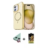 MARSİLYAN™- iPhone 11 Kılıf Kıvılcım Form Prime - Siyah Buffer Cam Ekran Koruyucu + Raze Metal Kamera Lens - KI