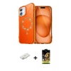 MARSİLYAN™- iPhone 11 Kılıf Kıvılcım Form Prime - Siyah Buffer Cam Ekran Koruyucu + Renkli Kamera Lens Koruma Cam - SI