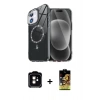 MARSİLYAN™- iPhone 11 Kılıf Kıvılcım Form Prime - Siyah Buffer Cam Ekran Koruyucu + PVD Metal Kamera Lens - TU