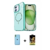 MARSİLYAN™- iPhone 11 Kılıf Kıvılcım Form Prime - Siyah Buffer Cam Ekran Koruyucu + Neon Fosforlu Kamera Lens - YL