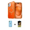 MARSİLYAN™- iPhone 11 Kılıf Kıvılcım Form Prime - Siyah Buffer Cam Ekran Koruyucu + Neon Fosforlu Kamera Lens - YL