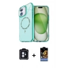 MARSİLYAN™- iPhone 11 Kılıf Kıvılcım Form Prime - Siyah Buffer Hayalet Cam Ekran Koruyucu + PVD Metal Kamera Lens - MI