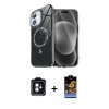 MARSİLYAN™- iPhone 11 Kılıf Kıvılcım Form Prime - Siyah Buffer Hayalet Cam Ekran Koruyucu + PVD Metal Kamera Lens - MI