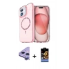 MARSİLYAN™- iPhone 11 Kılıf Kıvılcım Form Prime - Siyah Buffer Hayalet Cam Ekran Koruyucu + Mor Raze Metal Kamera Lens