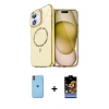 MARSİLYAN™- iPhone 11 Kılıf Kıvılcım Form Prime - Siyah Buffer Hayalet Cam Ekran Koruyucu + Neon Fosforlu Kamera Lens - TU