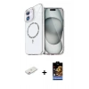 MARSİLYAN™- iPhone 11 Kılıf Kıvılcım Form Prime - Siyah Buffer Hayalet Cam Ekran Koruyucu + Renkli Kamera Lens Koruma Cam - PE