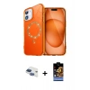 MARSİLYAN™- iPhone 11 Kılıf Kıvılcım Form Prime - Siyah Buffer Hayalet Cam Ekran Koruyucu + Pers Alüminyum Kamera Lens - LT
