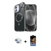 MARSİLYAN™- iPhone 11 Kılıf Kıvılcım Form Prime - Siyah Buffer Hayalet Cam Ekran Koruyucu + Pers Alüminyum Kamera Lens - GI