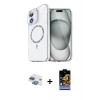 MARSİLYAN™- iPhone 11 Kılıf Kıvılcım Form Prime - Siyah Buffer Hayalet Cam Ekran Koruyucu + Pers Alüminyum Kamera Lens - GI