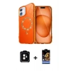 MARSİLYAN™- iPhone 11 Kılıf Kıvılcım Form Prime - Siyah Buffer Hayalet Cam Ekran Koruyucu + PVD Metal Kamera Lens - TU