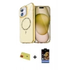 MARSİLYAN™- iPhone 11 Kılıf Kıvılcım Form Prime - Siyah Buffer Hayalet Cam Ekran Koruyucu + Rainbow Kamera Lens Koruma Cam - KI