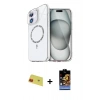 MARSİLYAN™- iPhone 11 Kılıf Kıvılcım Form Prime - Siyah Buffer Hayalet Cam Ekran Koruyucu + Rainbow Kamera Lens Koruma Cam - KI