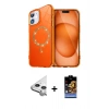 MARSİLYAN™- iPhone 11 Kılıf Kıvılcım Form Prime - Siyah Buffer Hayalet Cam Ekran Koruyucu + Raze Metal Kamera Lens - GS