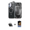 MARSİLYAN™- iPhone 11 Kılıf Kıvılcım Form Prime - Siyah Buffer Hayalet Cam Ekran Koruyucu + Şeffaf Kamera Lens Koruma Cam