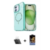 MARSİLYAN™- iPhone 11 Kılıf Kıvılcım Form Prime - Siyah Buffer Hayalet Cam Ekran Koruyucu + Şeffaf Kamera Lens Koruma Cam