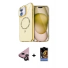 MARSİLYAN™- iPhone 11 Kılıf Kıvılcım Form Prime - Siyah Buffer Hayalet Cam Ekran Koruyucu + Raze Metal Kamera Lens - SH