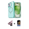 MARSİLYAN™- iPhone 11 Kılıf Kıvılcım Form Prime - Siyah Buffer Hayalet Cam Ekran Koruyucu + Raze Metal Kamera Lens - SH