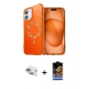MARSİLYAN™- iPhone 11 Kılıf Kıvılcım Form Prime - Siyah Buffer Hayalet Cam Ekran Koruyucu + Pers Alüminyum Kamera Lens - YL