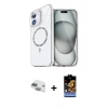 MARSİLYAN™- iPhone 11 Kılıf Kıvılcım Form Prime - Siyah Buffer Hayalet Cam Ekran Koruyucu + Pers Alüminyum Kamera Lens - YL